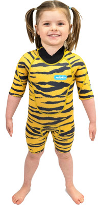 2023 Saltskin Junior 2mm Back Zip Shorty Neopreno STSKNTGR02 - Tiger